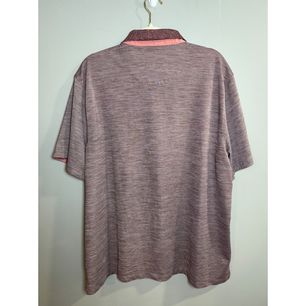 UNTUCKit Men's XXX Large Polo Shirt Heathered Red Short Sleeve Collared Casual - Picture 4 of 6